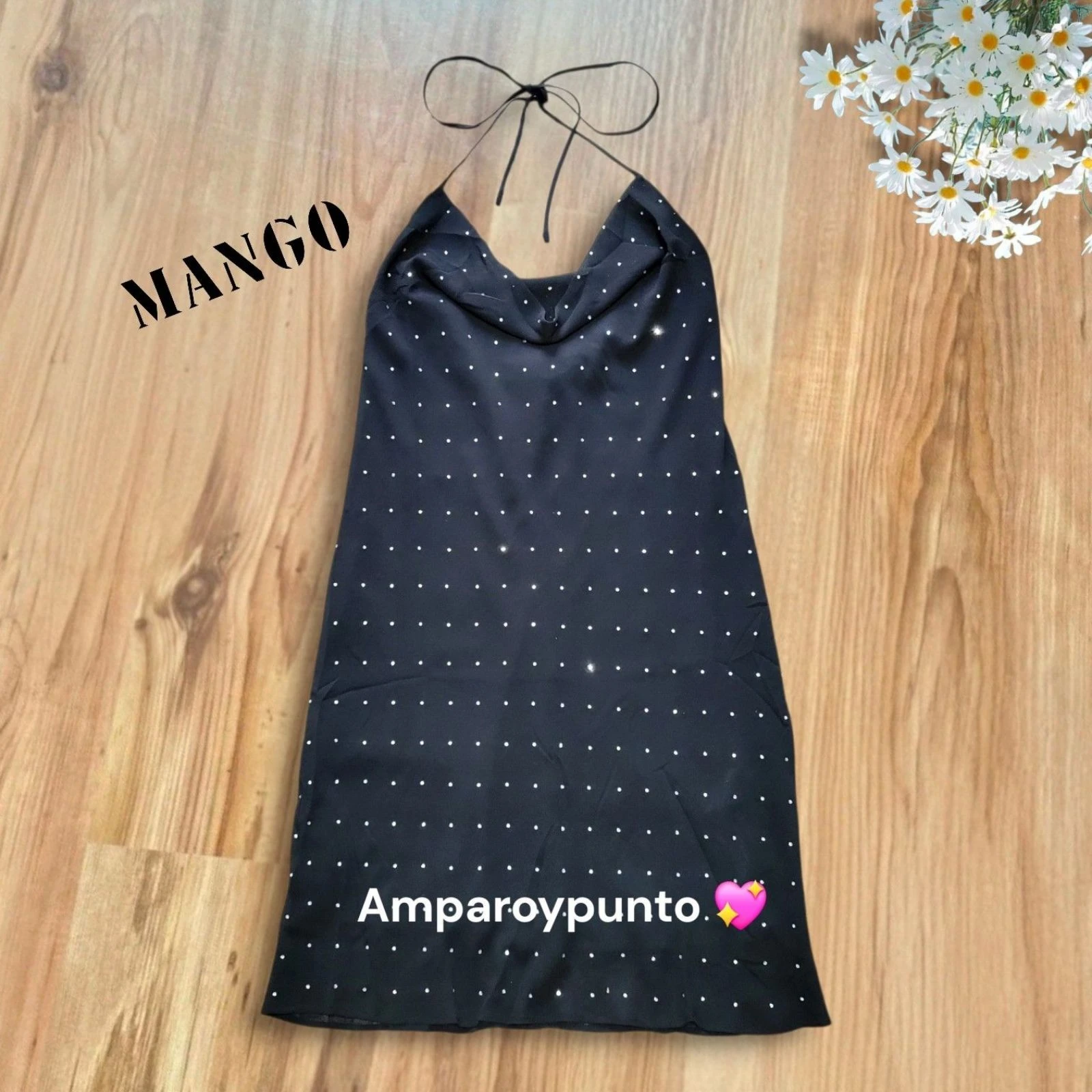 Vestido negro strass